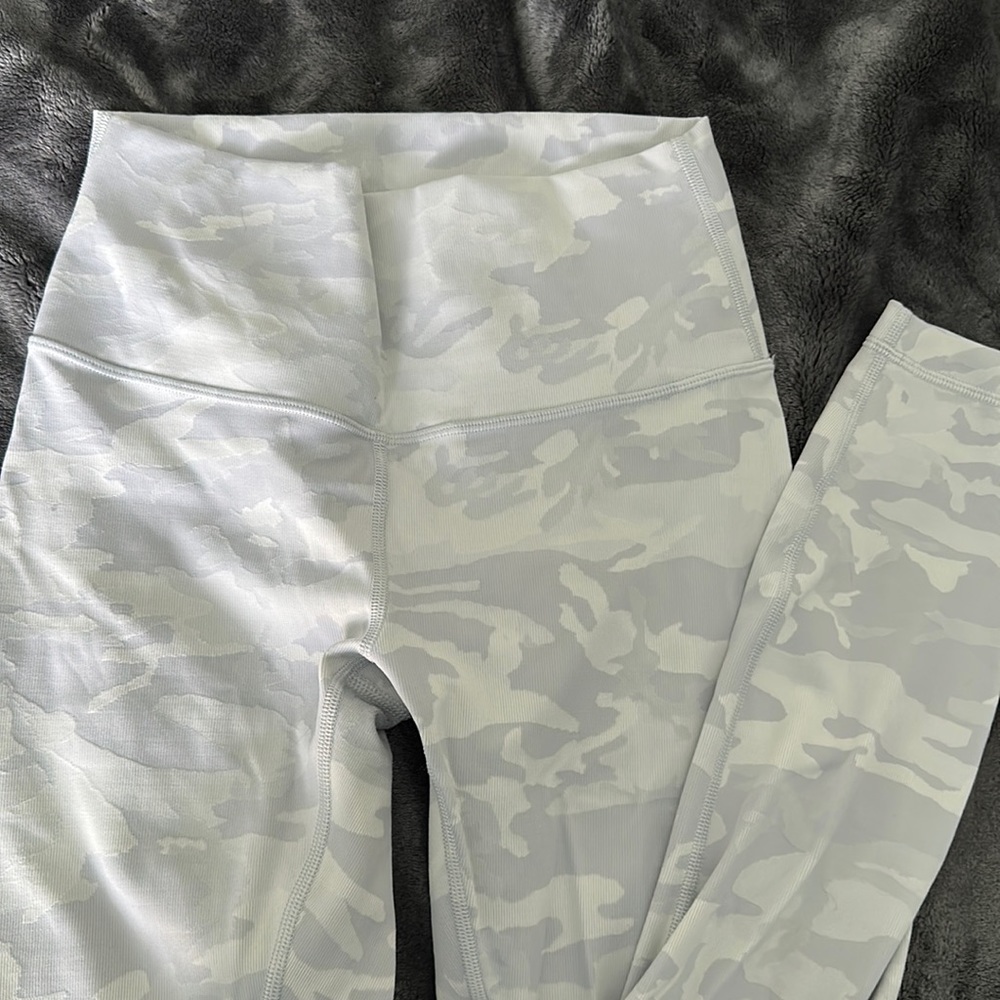 White Camo Lululemon 25” Leggings